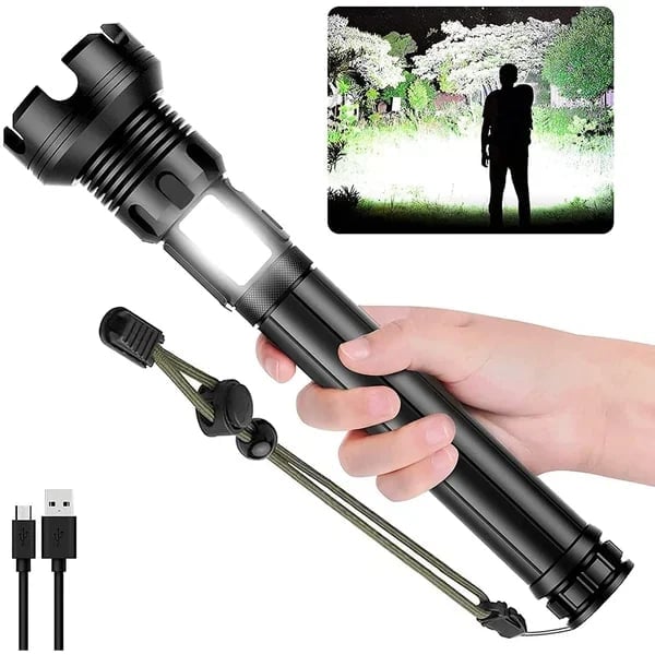 🔥LAST DAY SALE 49% OFF🔥 - LED Rechargeable Tactical Laser Flashlight 90000 High Lumens
