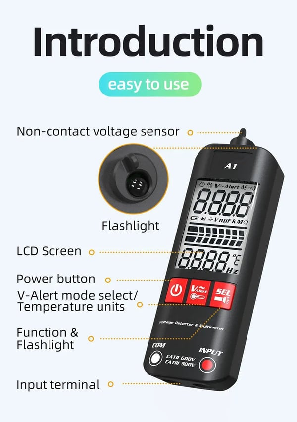 🔥LAST DAY 48% OFF🔥A1 Fully Automatic Anti-Burn Intelligent Digital Multimeter